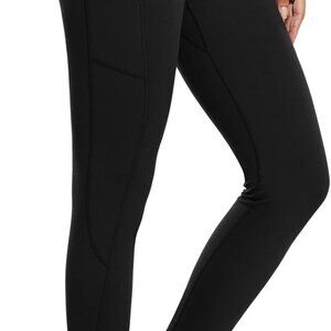 Women's Fleece Lined Leggings Water Resistant Thermal Winter Warm Tights High Wa